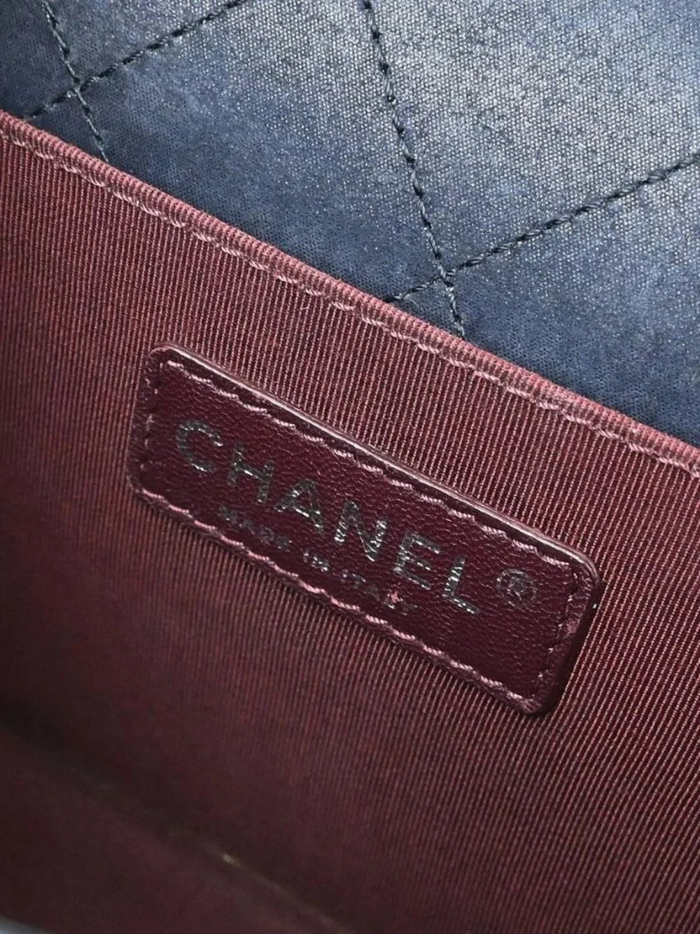 Boy Chanel Navy Shearling